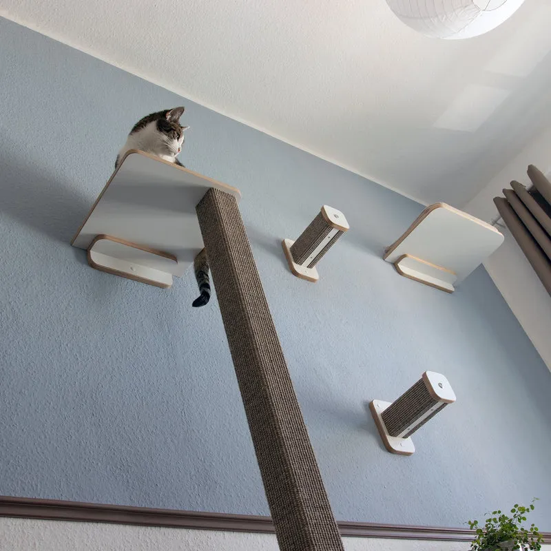Vollpfosten schwebend | KLETTER-KRATZSTAMM aus Sisal für Katzen - Kratzsäule 78cm, 98cm, 118cm, 148cm
