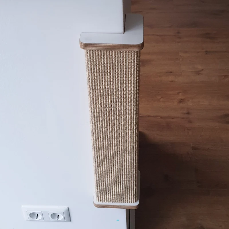 kratzBAR - Ecke | Sisal Katzen ECK-KRATZBRETT für Wandecken - weiß