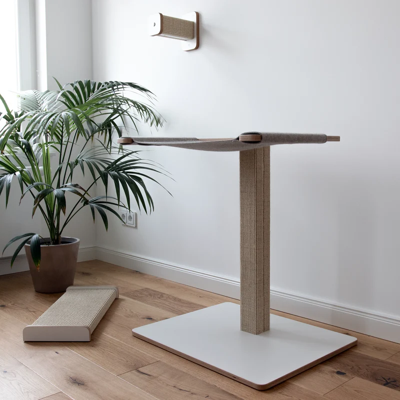 St(r)andmatte | KRATZBAUM aus Sisal mit HÄNGEMATTE für Katzen - Kratzstamm 78cm