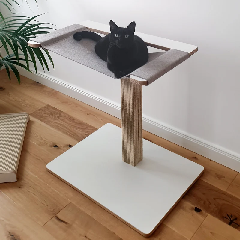 St(r)andmatte | KRATZBAUM aus Sisal mit HÄNGEMATTE für Katzen - Kratzstamm 78cm