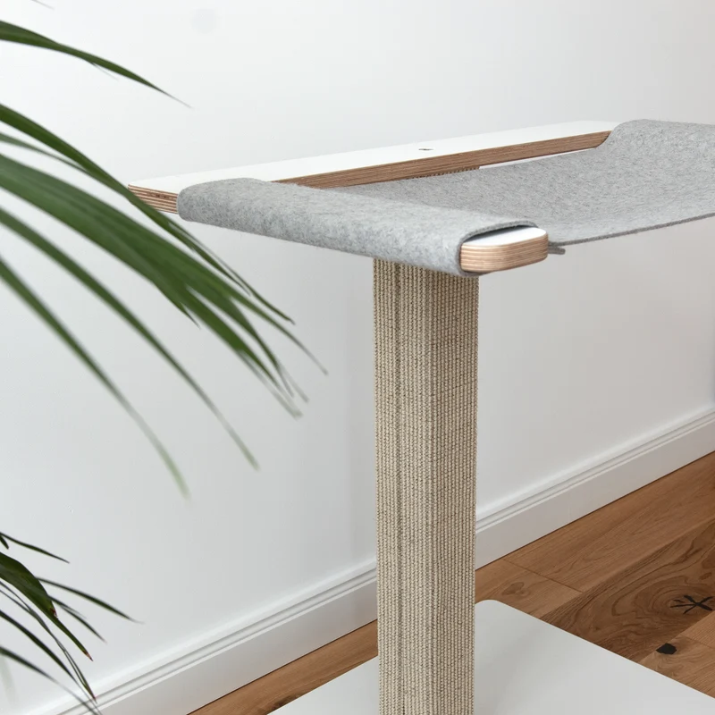 St(r)andmatte | KRATZBAUM aus Sisal mit HÄNGEMATTE für Katzen - Kratzstamm 78cm