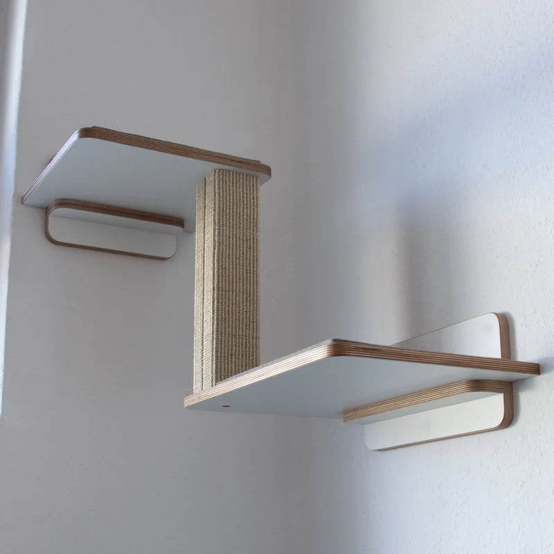 Doppeldecker | WAND-KRATZBAUM für Katzen - Kratzsäule 38cm, 78cm
