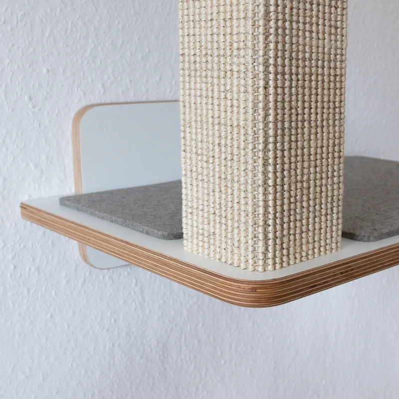 Doppeldecker | WAND-KRATZBAUM für Katzen - Kratzsäule 38cm, 78cm