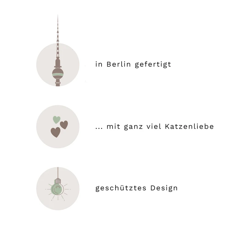 Doppeldecker | WAND-KRATZBAUM für Katzen - Kratzsäule 38cm, 78cm