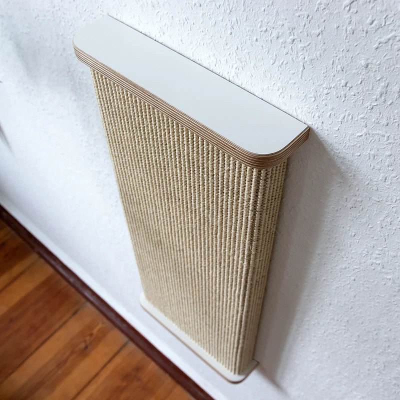 kratzBAR | Sisal Katzen KRATZBRETT für die Wand und Boden - weiß