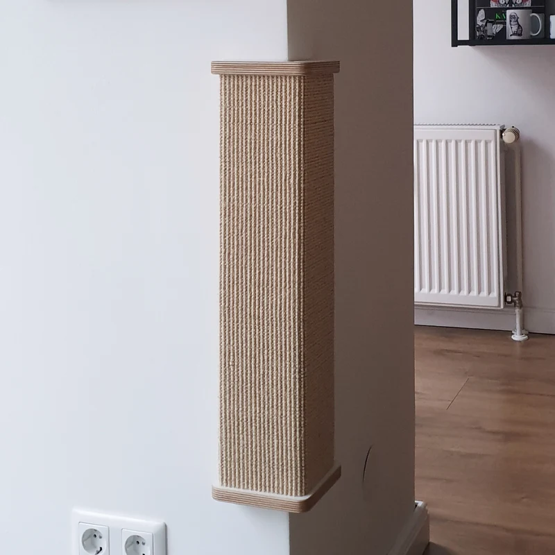 kratzBAR | Sisal Katzen KRATZBRETT für die Wand und Boden - weiß