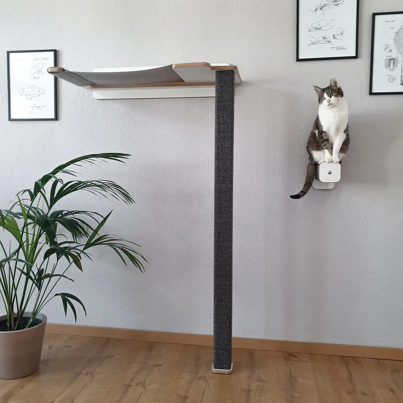 KATZENpARTy | Kletterwand Set - 1 KLETTERSTAMM mit HÄNGEMATTE + 2 Hüpfstämme