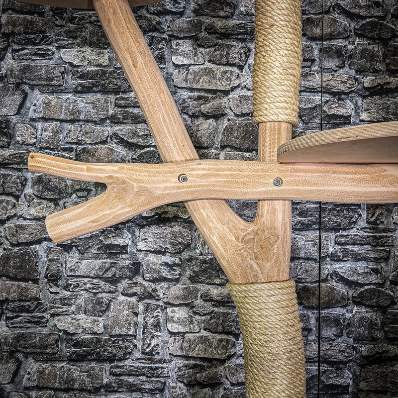 Naturkratzbaum 3317 Kratzbaum Natur Holz Design 207 cm hoch Katzenbaum