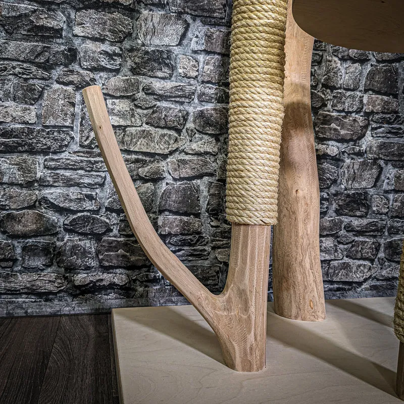 Naturkratzbaum 3316 Kratzbaum Natur Holz Design 175 cm hoch Katzenbaum