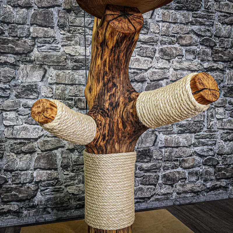 Naturkratzbaum 3313 Kratzbaum Natur Holz Design 127 cm hoch Katzenbaum