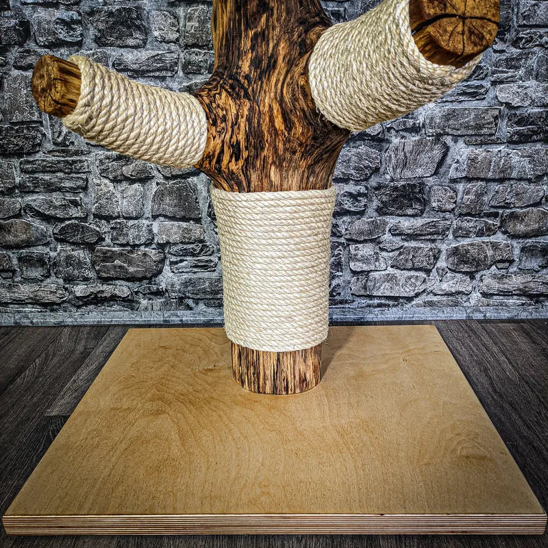 Naturkratzbaum 3313 Kratzbaum Natur Holz Design 127 cm hoch Katzenbaum