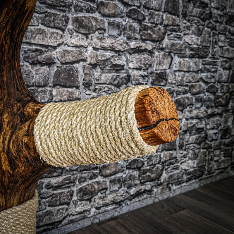 Naturkratzbaum 3313 Kratzbaum Natur Holz Design 127 cm hoch Katzenbaum