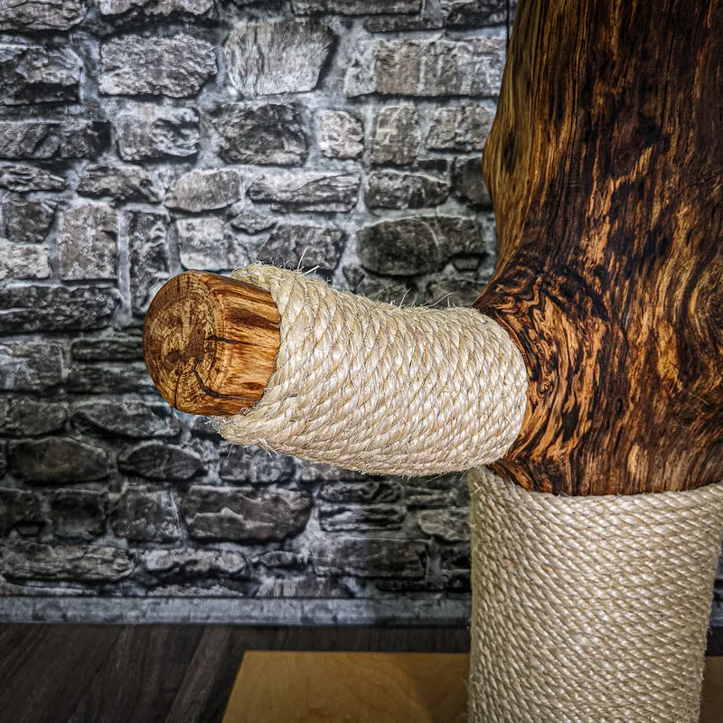 Naturkratzbaum 3313 Kratzbaum Natur Holz Design 127 cm hoch Katzenbaum