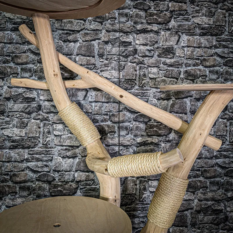 Naturkratzbaum 3312 Kratzbaum Natur Holz Design 165 cm hoch Katzenbaum