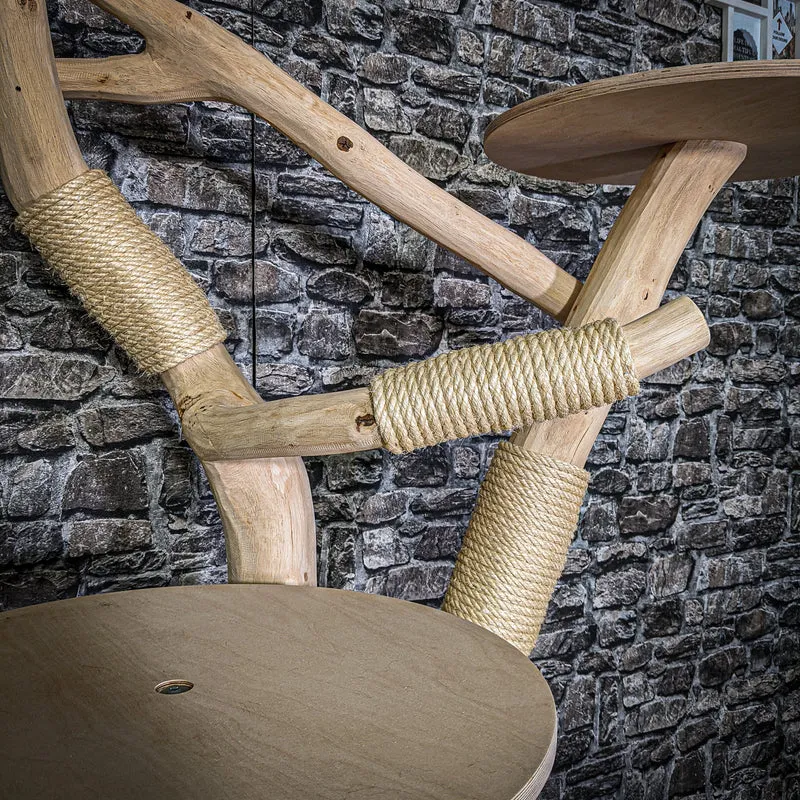 Naturkratzbaum 3312 Kratzbaum Natur Holz Design 165 cm hoch Katzenbaum