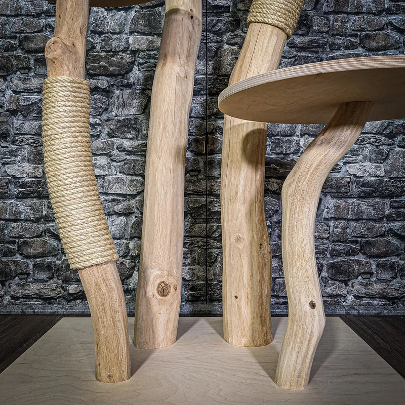 Naturkratzbaum 3312 Kratzbaum Natur Holz Design 165 cm hoch Katzenbaum