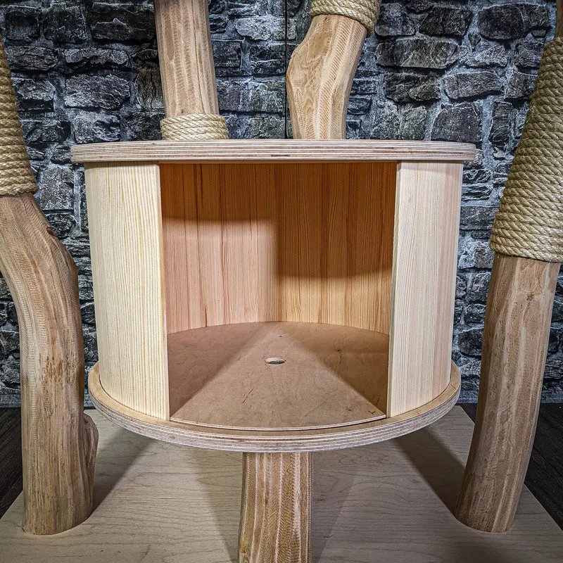 Naturkratzbaum 3310 Kratzbaum Natur Holz Design 175 cm hoch Katzenbaum