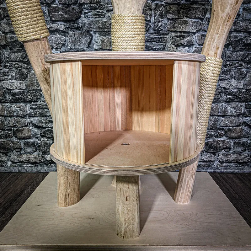 Naturkratzbaum 3305 Kratzbaum Natur Holz Design 175 cm hoch Katzenbaum
