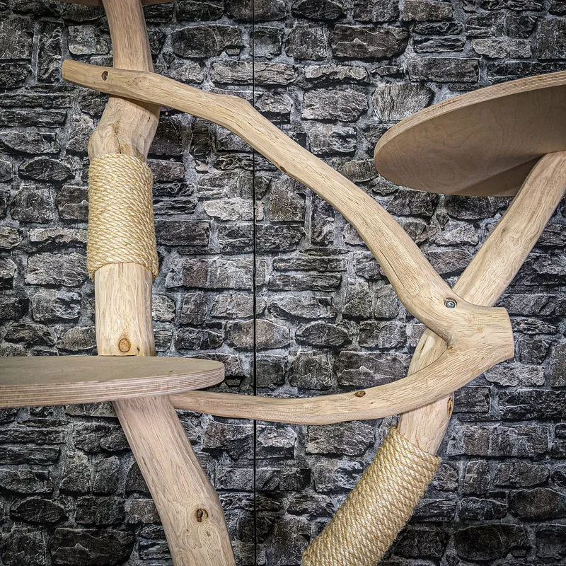 Naturkratzbaum 3305 Kratzbaum Natur Holz Design 175 cm hoch Katzenbaum