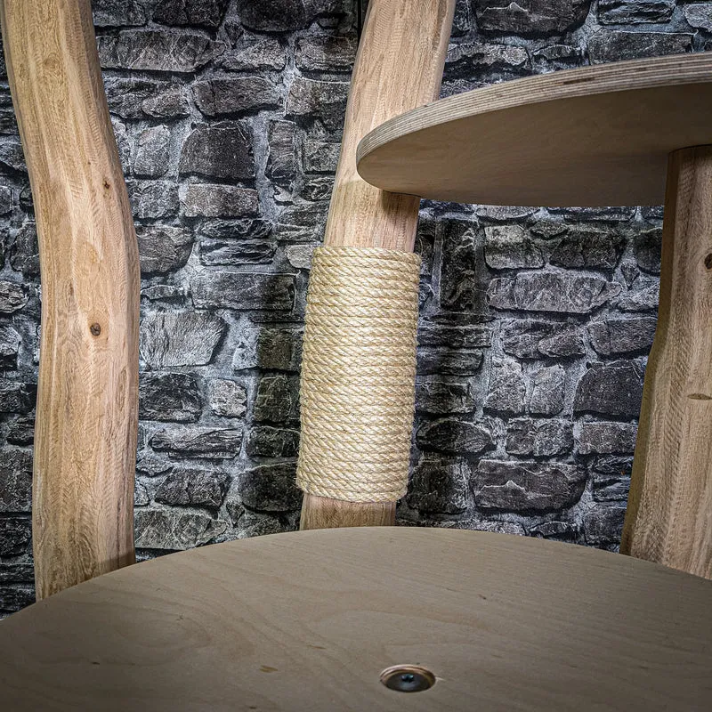Naturkratzbaum 3304 Kratzbaum Natur Holz Design 145 cm hoch Katzenbaum