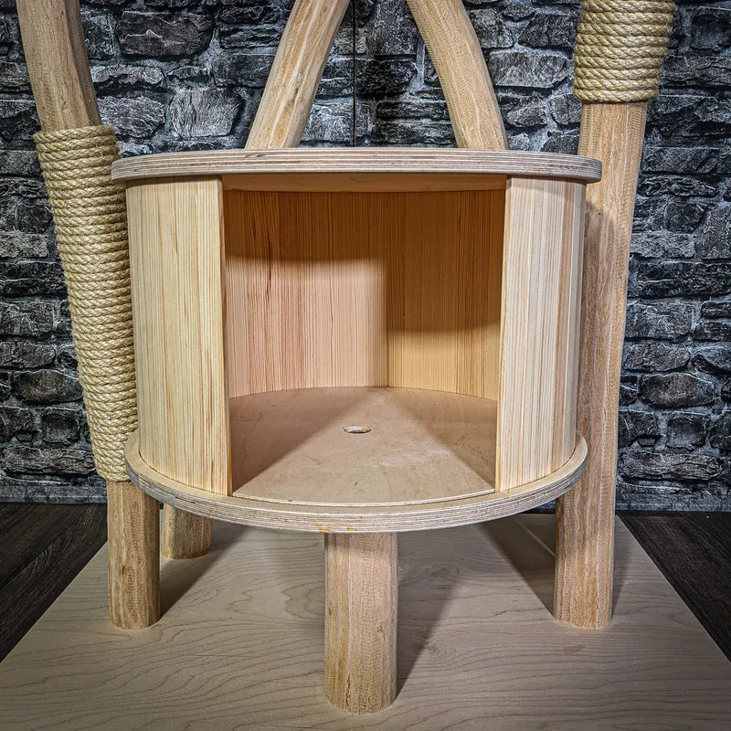 Naturkratzbaum 3303 Kratzbaum Natur Holz Design 194 cm hoch Katzenbaum