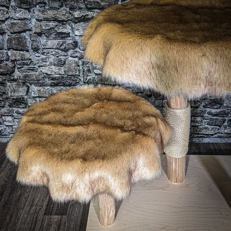 Naturkratzbaum 3302 Kratzbaum Natur Holz Design 175 cm hoch Katzenbaum