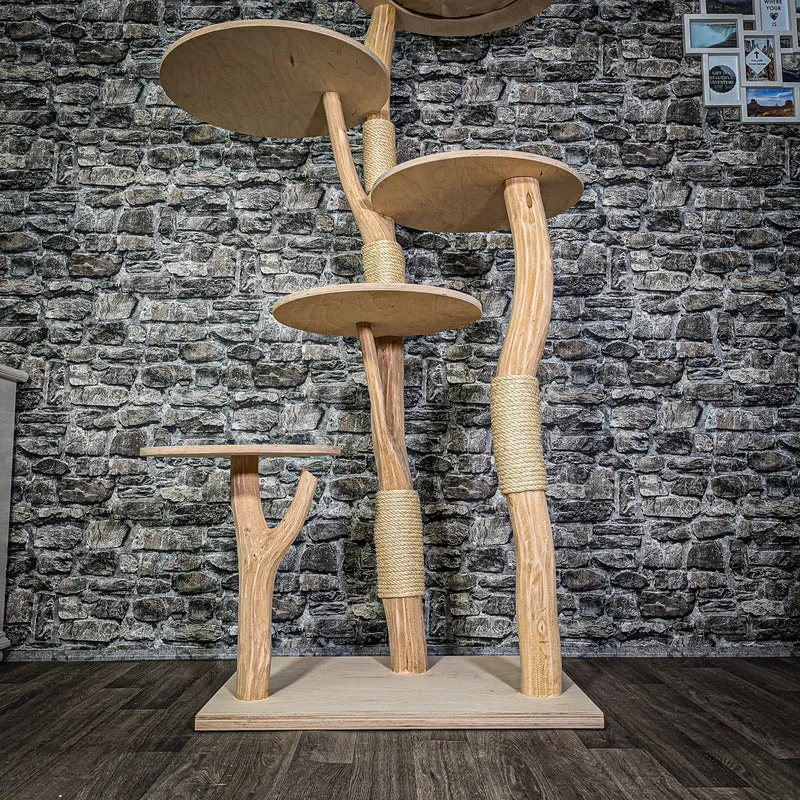 Naturkratzbaum 3302 Kratzbaum Natur Holz Design 175 cm hoch Katzenbaum