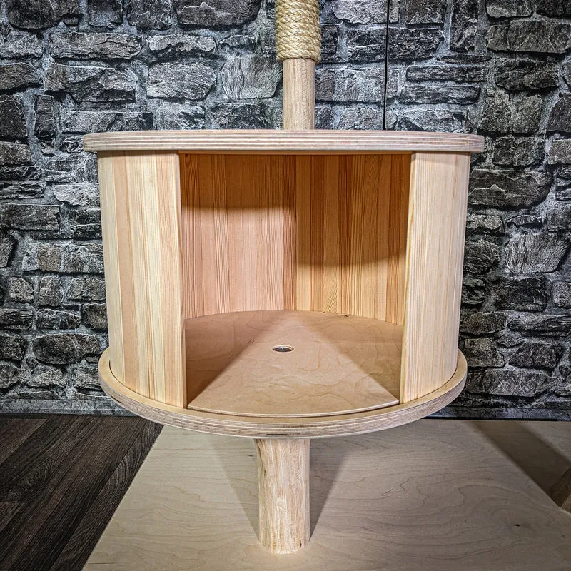 Naturkratzbaum 3301 Kratzbaum Natur Holz Design 151 cm hoch Katzenbaum