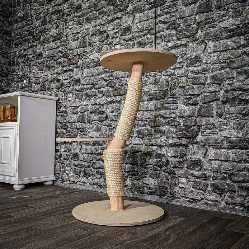 Naturkratzbaum 3299 Kratzbaum Natur Holz Design 83 cm hoch Katzenbaum
