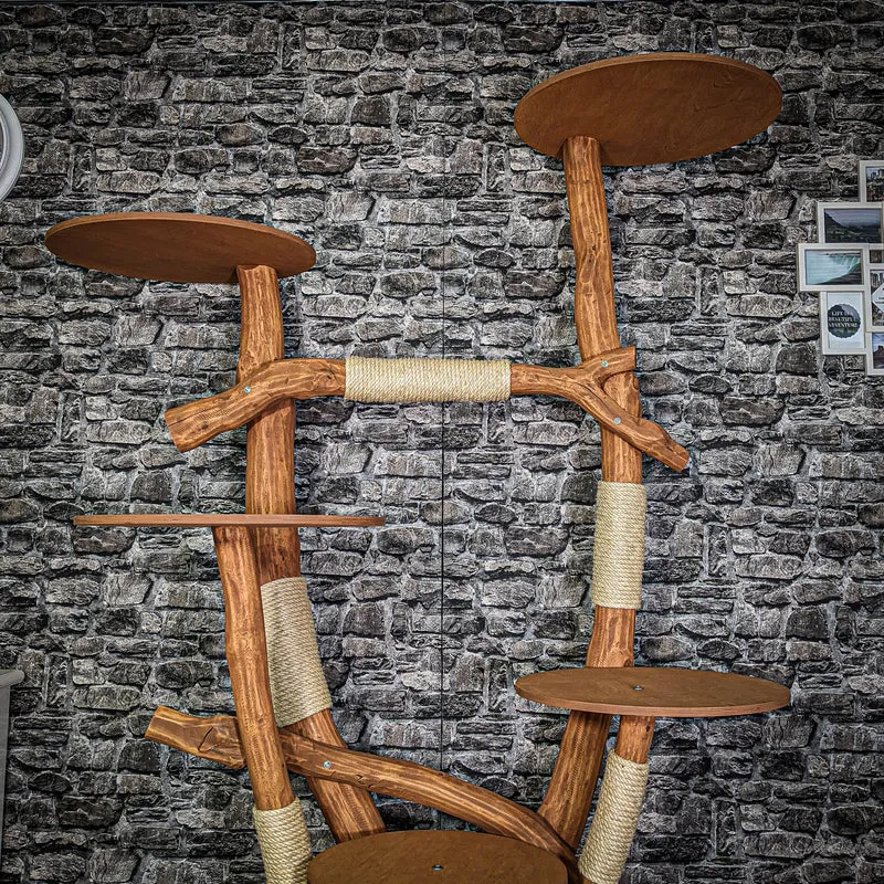 Outdoor Naturkratzbaum 3292 Kratzbaum Natur Holz Design 206 cm hoch Katzenbaum