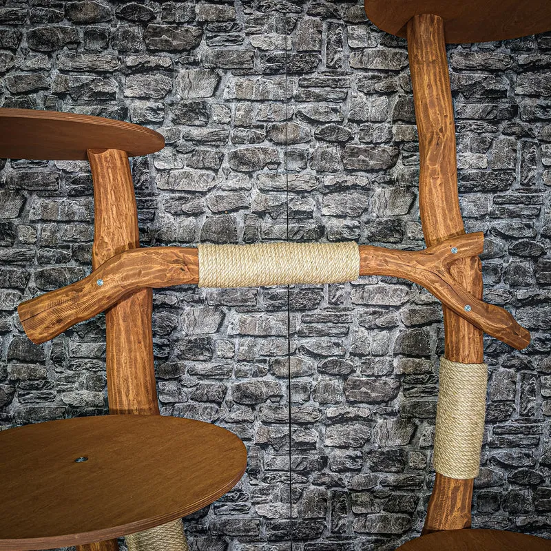 Outdoor Naturkratzbaum 3292 Kratzbaum Natur Holz Design 206 cm hoch Katzenbaum