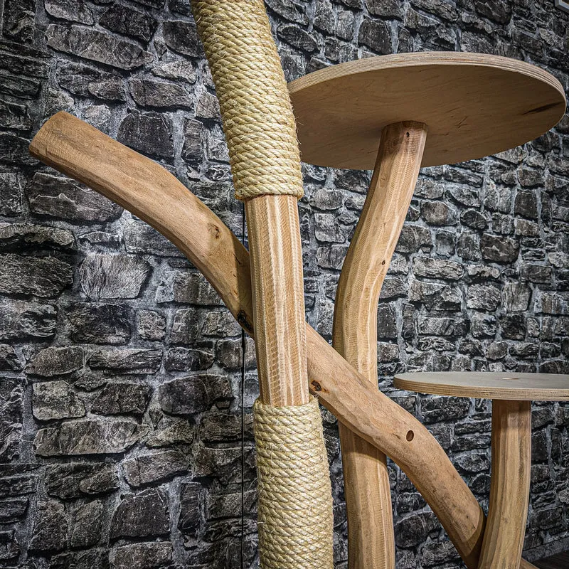 Naturkratzbaum 3291 Kratzbaum Natur Holz Design 119 cm hoch Katzenbaum