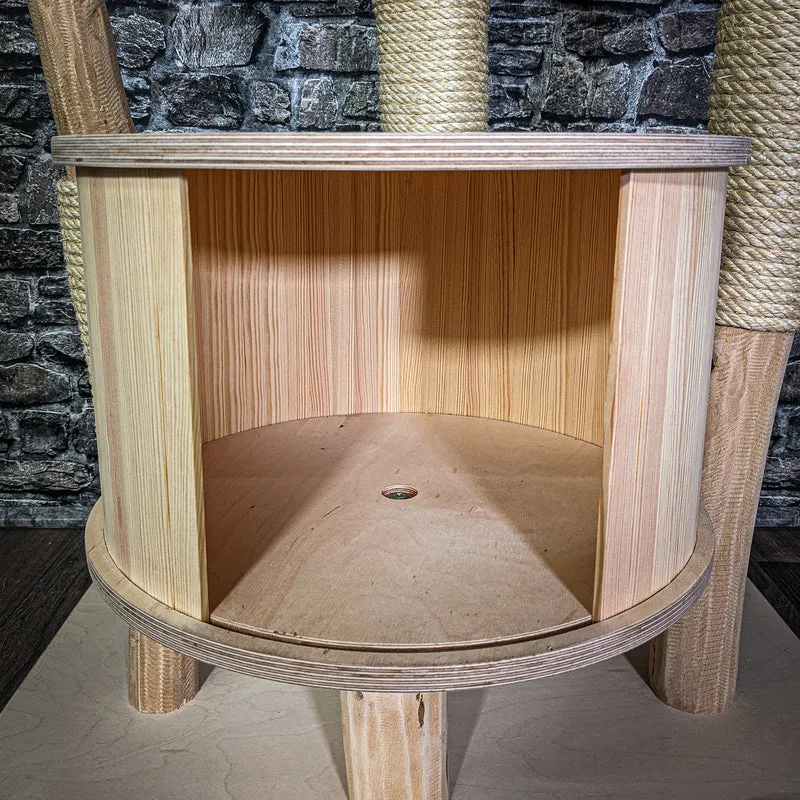 Naturkratzbaum 3290 Kratzbaum Natur Holz Design 174 cm hoch Katzenbaum