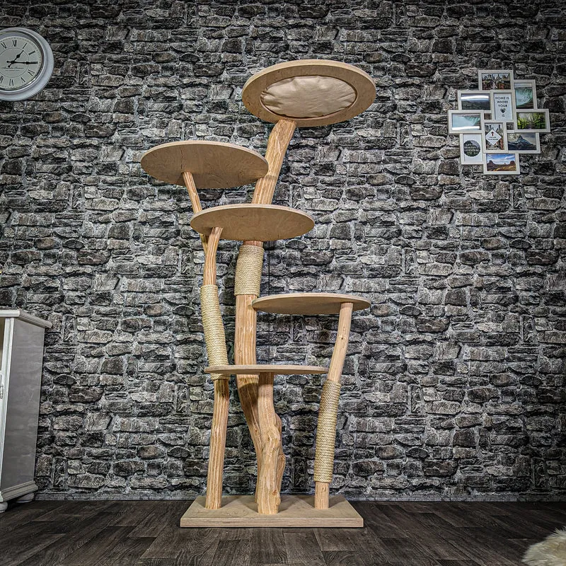 Naturkratzbaum 3288 Kratzbaum Natur Holz Design 174 cm hoch Katzenbaum