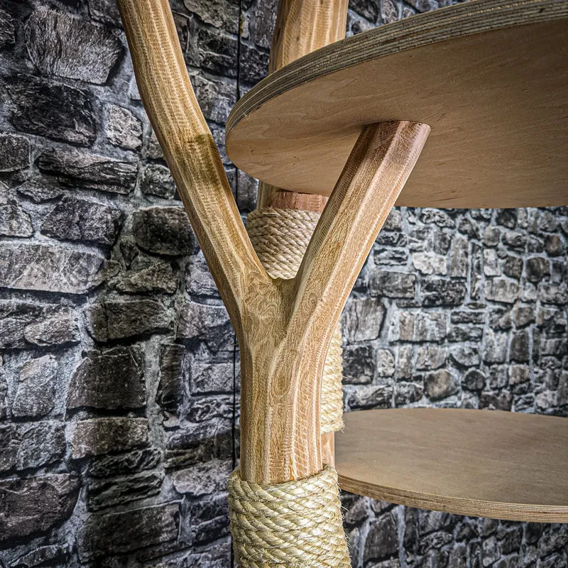 Naturkratzbaum 3288 Kratzbaum Natur Holz Design 174 cm hoch Katzenbaum