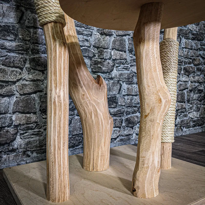 Naturkratzbaum 3288 Kratzbaum Natur Holz Design 174 cm hoch Katzenbaum