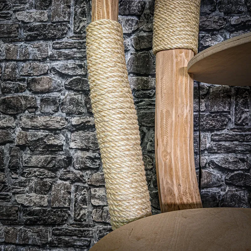 Naturkratzbaum 3288 Kratzbaum Natur Holz Design 174 cm hoch Katzenbaum