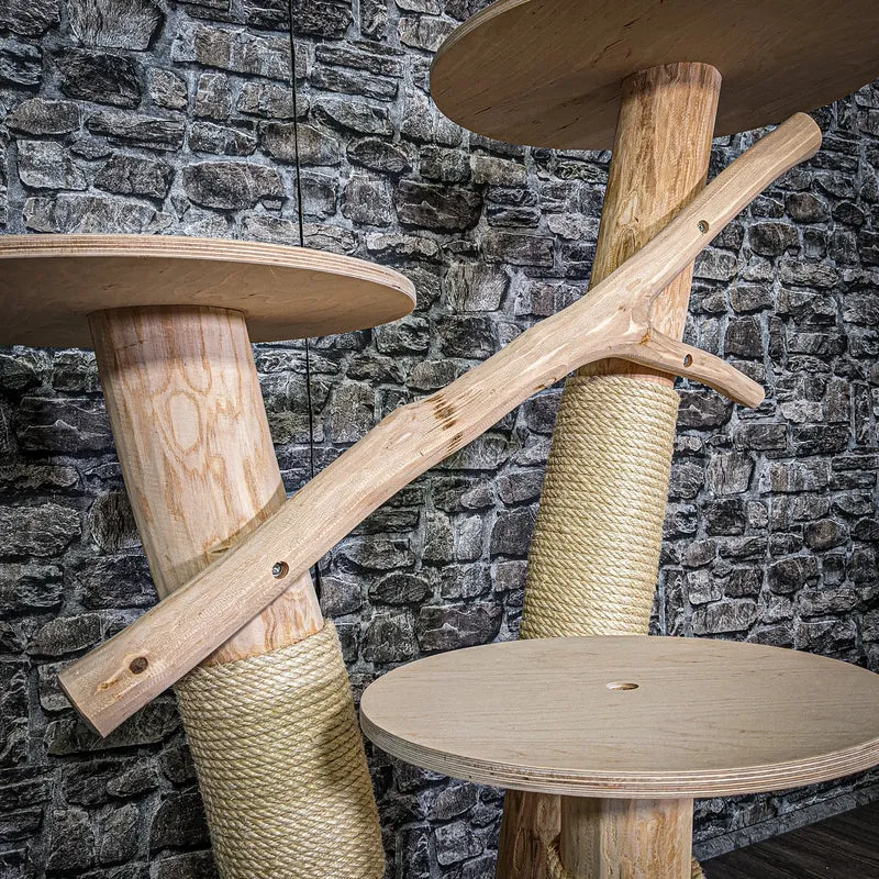 Naturkratzbaum 3287 Kratzbaum Natur Holz Design 117 cm hoch Katzenbaum