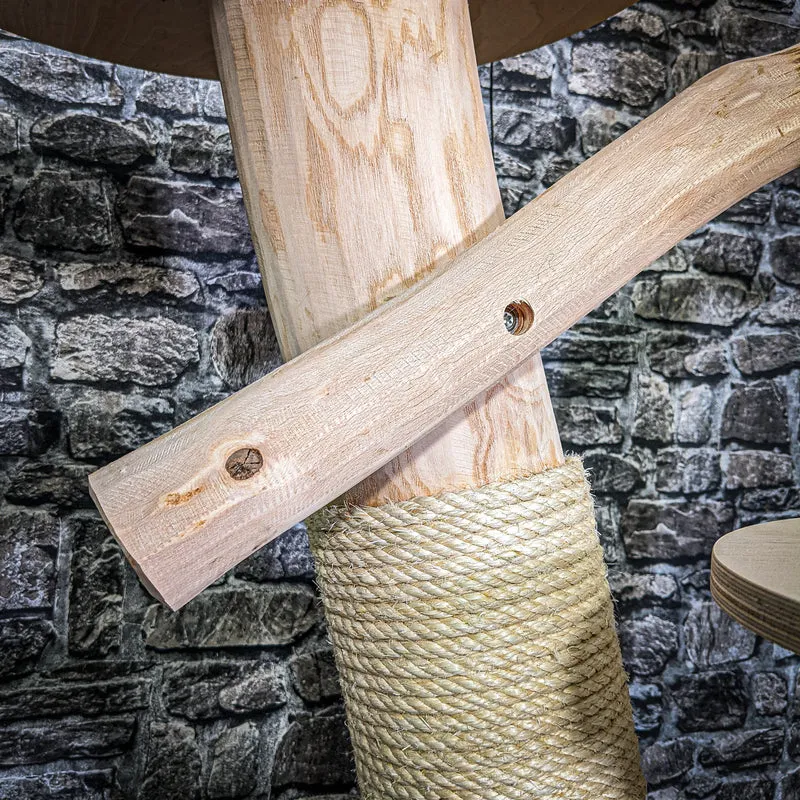 Naturkratzbaum 3287 Kratzbaum Natur Holz Design 117 cm hoch Katzenbaum