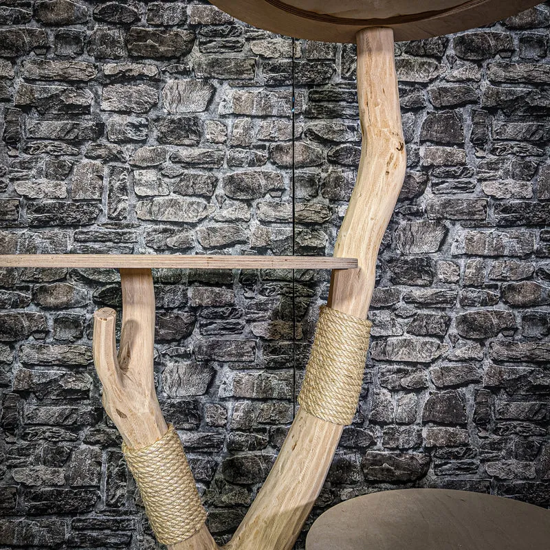 Naturkratzbaum 3286 Kratzbaum Natur Holz Design 134 cm hoch Katzenbaum