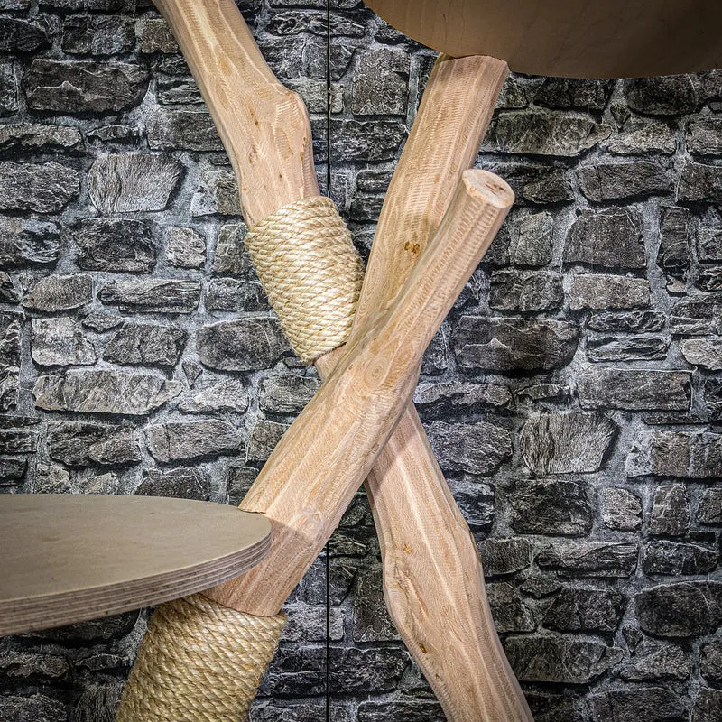 Naturkratzbaum 3285 Kratzbaum Natur Holz Design 205 cm hoch Katzenbaum