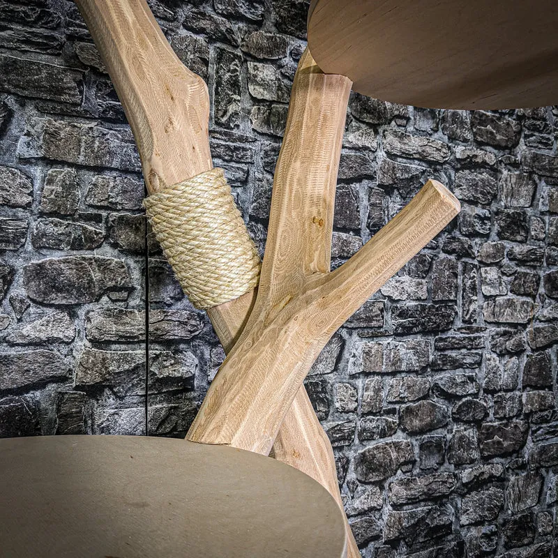 Naturkratzbaum 3285 Kratzbaum Natur Holz Design 205 cm hoch Katzenbaum