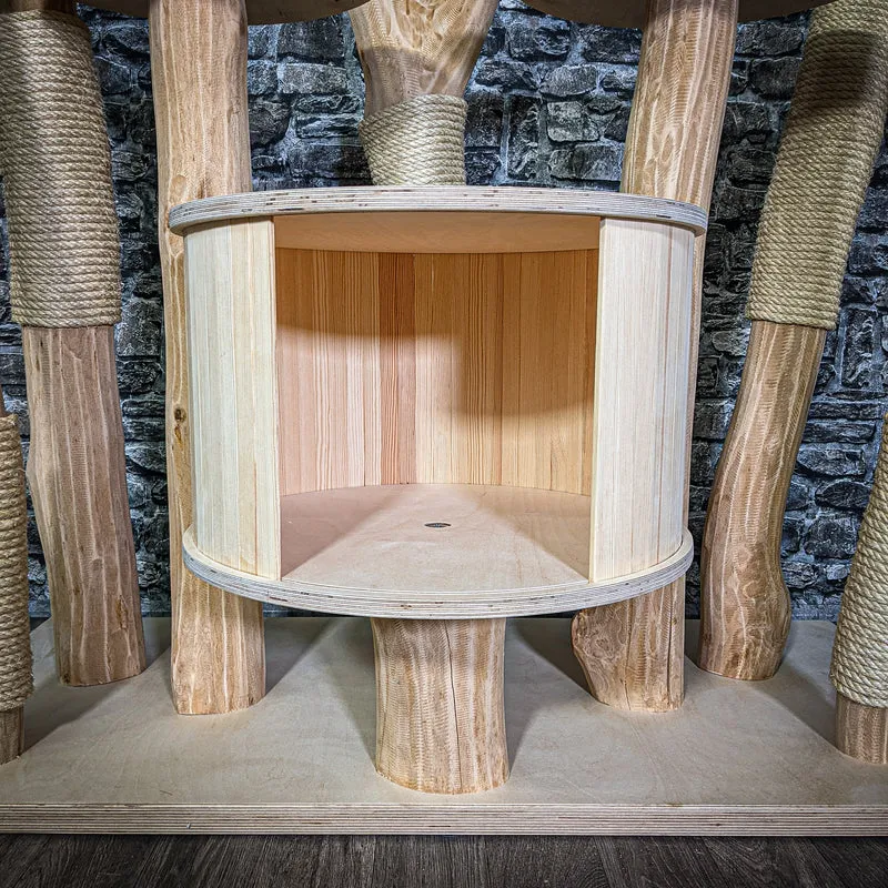 Naturkratzbaum 3283 Kratzbaum Natur Holz Design 201 cm hoch Katzenbaum