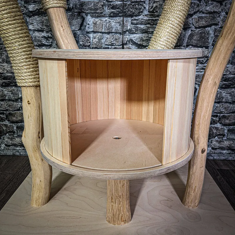 Naturkratzbaum 3282 Kratzbaum Natur Holz Design 142 cm hoch Katzenbaum