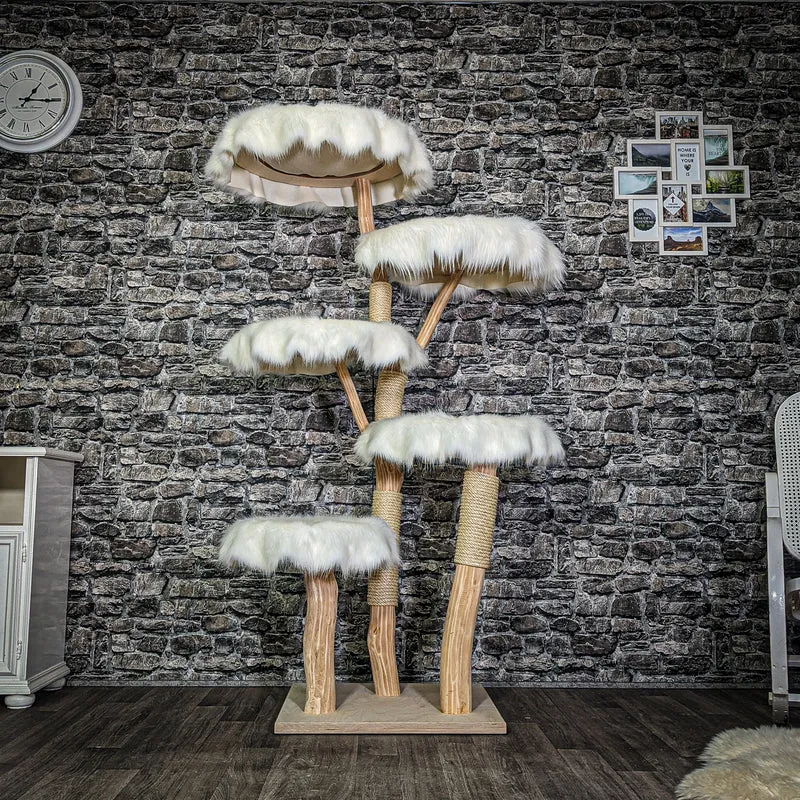 Naturkratzbaum 3281 Kratzbaum Natur Holz Design 172 cm hoch Katzenbaum