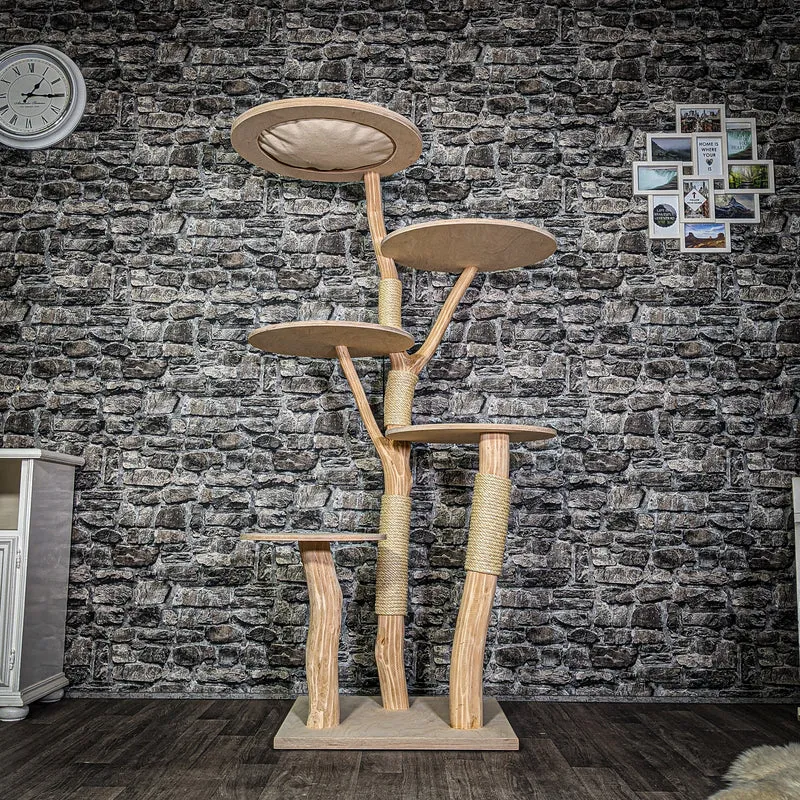 Naturkratzbaum 3281 Kratzbaum Natur Holz Design 172 cm hoch Katzenbaum