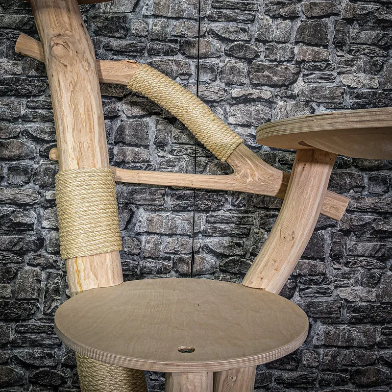 Naturkratzbaum 3280 Kratzbaum Natur Holz Design 124 cm hoch Katzenbaum