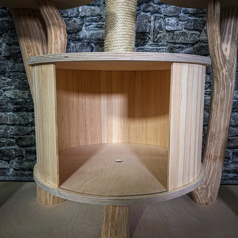 Naturkratzbaum 3279 Kratzbaum Natur Holz Design 190 cm hoch Katzenbaum