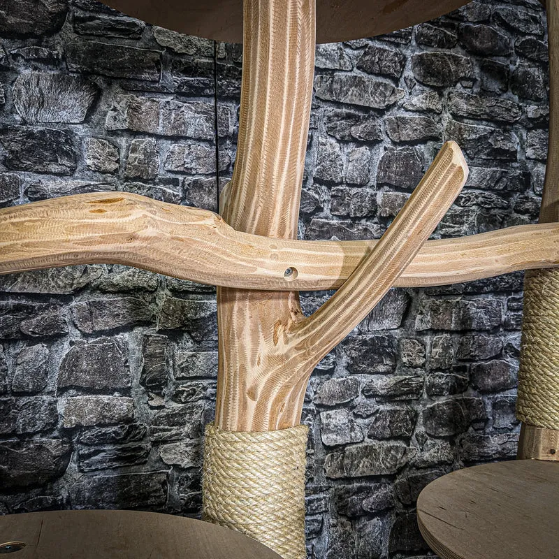 Naturkratzbaum 3279 Kratzbaum Natur Holz Design 190 cm hoch Katzenbaum