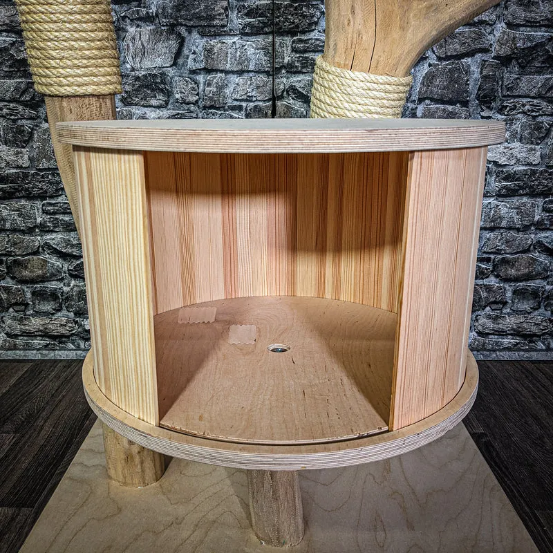 Naturkratzbaum 3272 Kratzbaum Natur Holz Design 207 cm hoch Katzenbaum